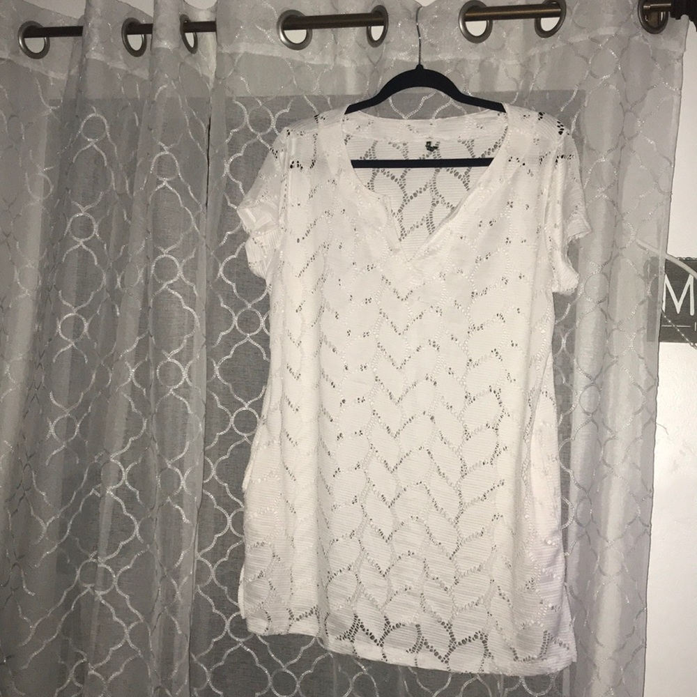 🏖 🩱 White Bathing-suit coverup
